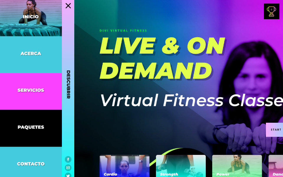 Cómo crear un menú hamburguesa con una barra de navegación lateral off canvas en divi