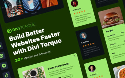 Agrega más de 25 nuevos módulos gratis en Divi Builder con Divi Torque