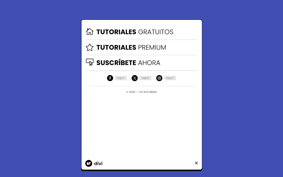 Cómo crear un menú flotante inferior tipo acordeón con sonido en Divi Theme Builder (sin plugins)