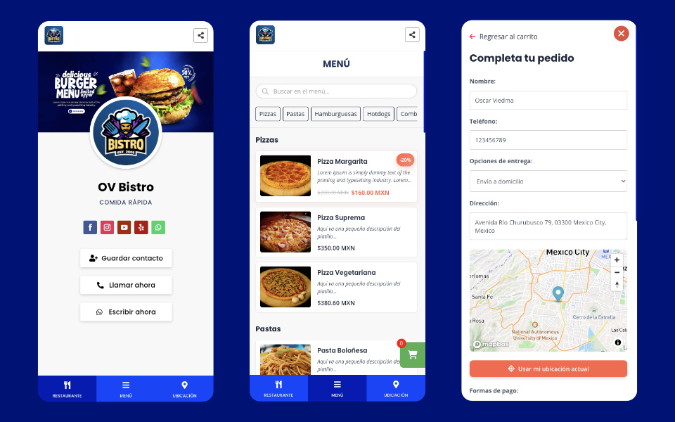 Crea una tarjeta digital (vCard) sincronizada con Google Sheets para solicitar pedidos a través de WhatsApp en Divi v5.0